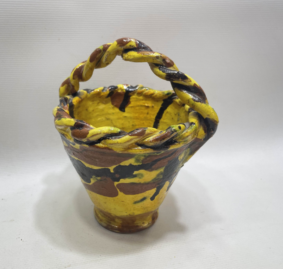 ÇİL KONDİSYONDA ÇOK NADİR ÇANAKKALE İŞİ GELİN ÇİÇEĞİ KOVASI