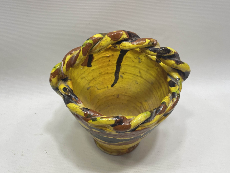 ÇİL KONDİSYONDA ÇOK NADİR ÇANAKKALE İŞİ GELİN ÇİÇEĞİ KOVASI