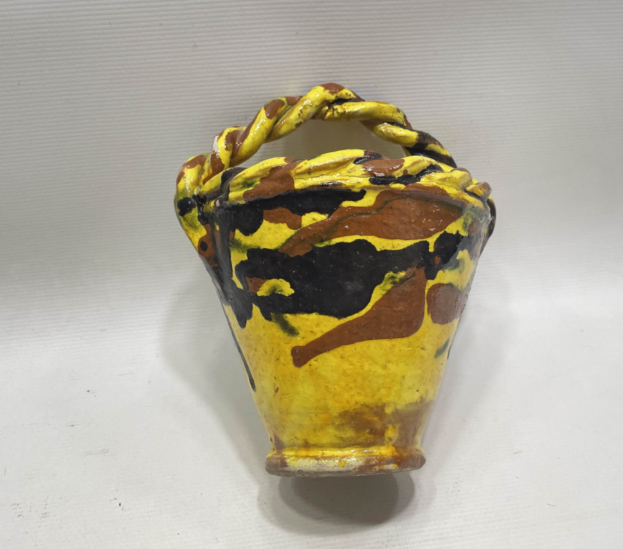 ÇİL KONDİSYONDA ÇOK NADİR ÇANAKKALE İŞİ GELİN ÇİÇEĞİ KOVASI