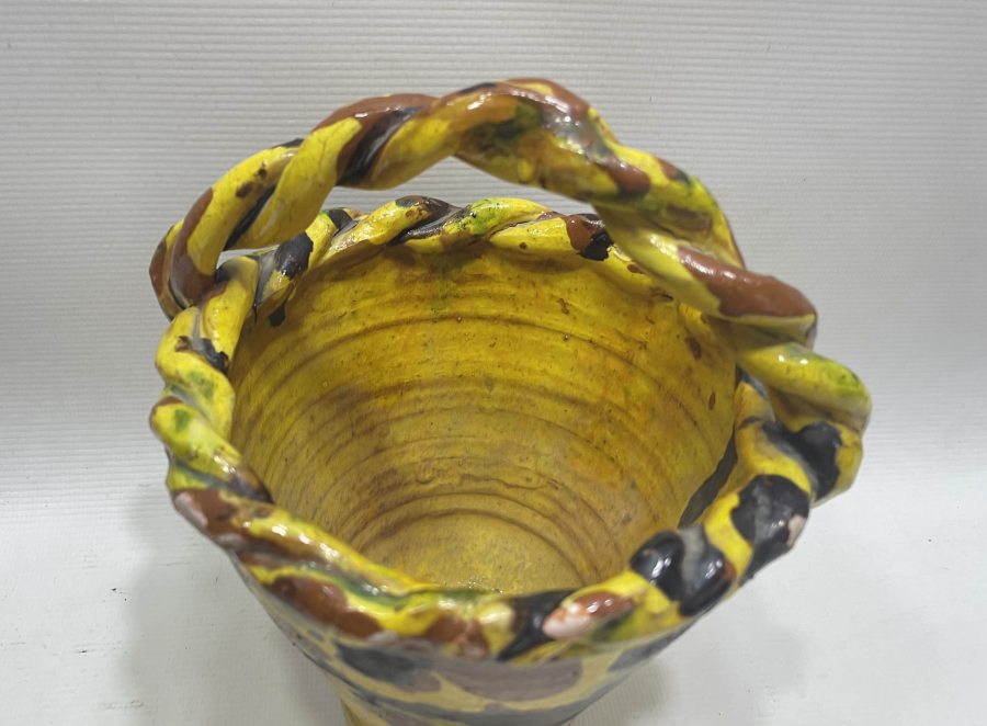 ÇİL KONDİSYONDA ÇOK NADİR ÇANAKKALE İŞİ GELİN ÇİÇEĞİ KOVASI