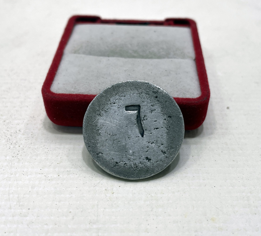 M. İAŞE YAZILI 1. DÜNYA SAVAŞI DÖNEMİ ÇOK NADİR HİLAL-İ AHMER JETON