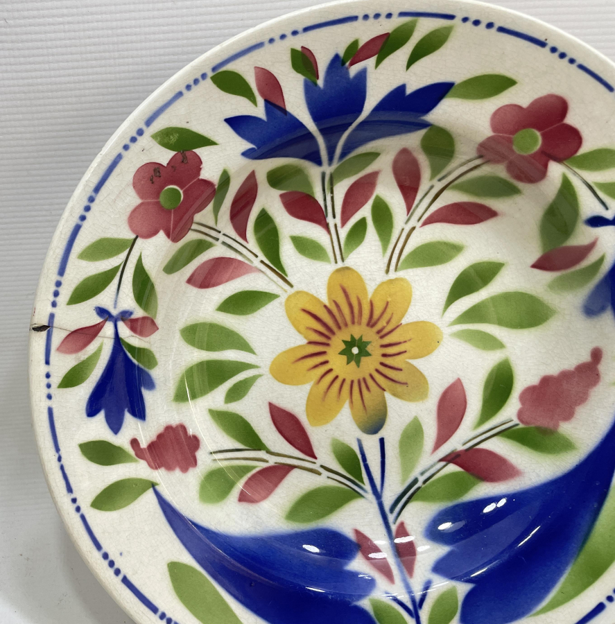 OSMANLI DÖNEMİ EL BOYAMA PORSELEN TABAK