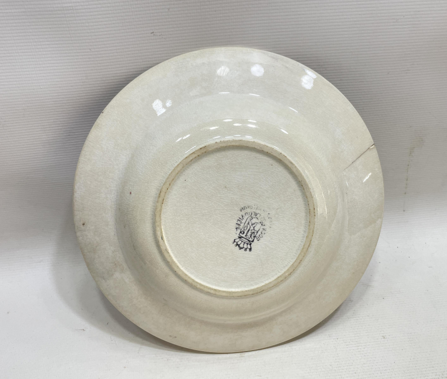 OSMANLI DÖNEMİ EL BOYAMA PORSELEN TABAK