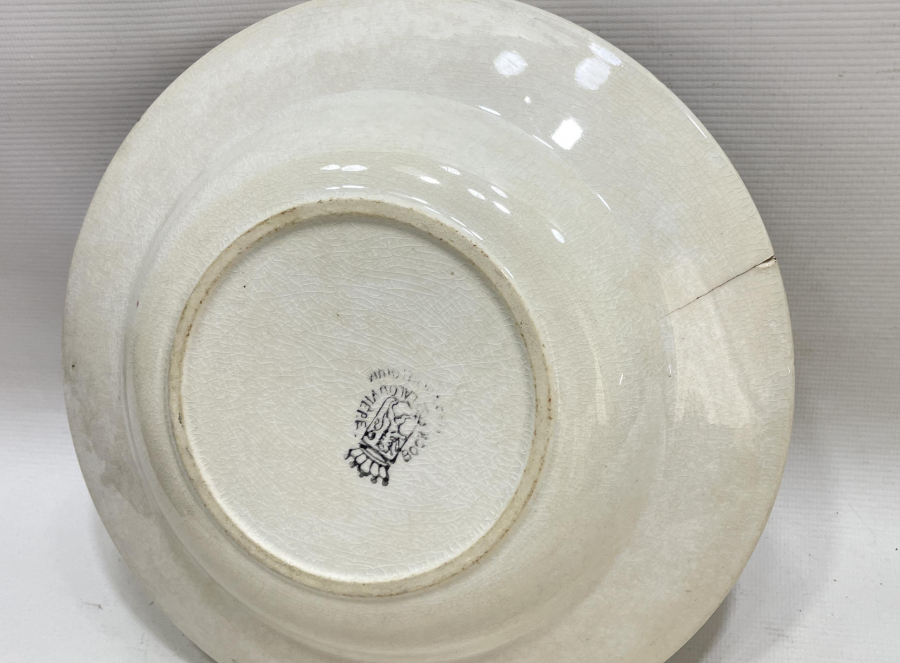 OSMANLI DÖNEMİ EL BOYAMA PORSELEN TABAK