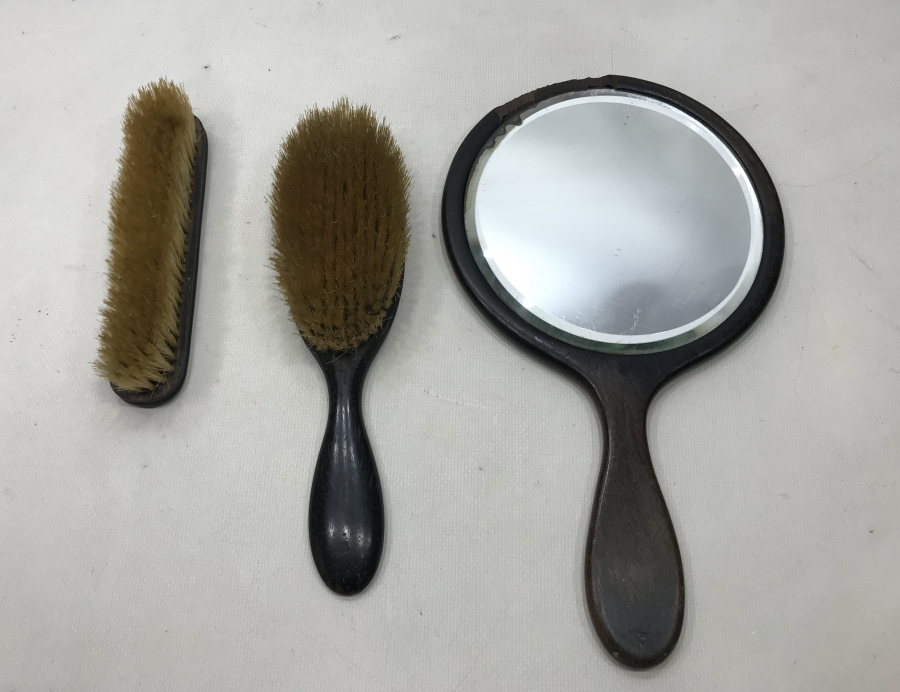 OSMANLI DÖNEMİ LEVANTEN İŞİ GÜMÜŞ İNSİYALLİ AYNA TARAK TAKIMI