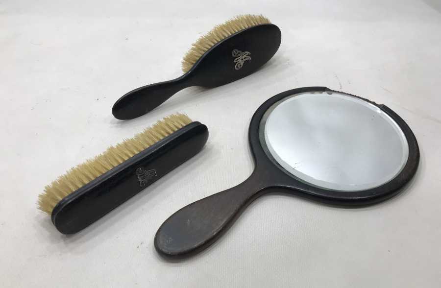 OSMANLI DÖNEMİ LEVANTEN İŞİ GÜMÜŞ İNSİYALLİ AYNA TARAK TAKIMI