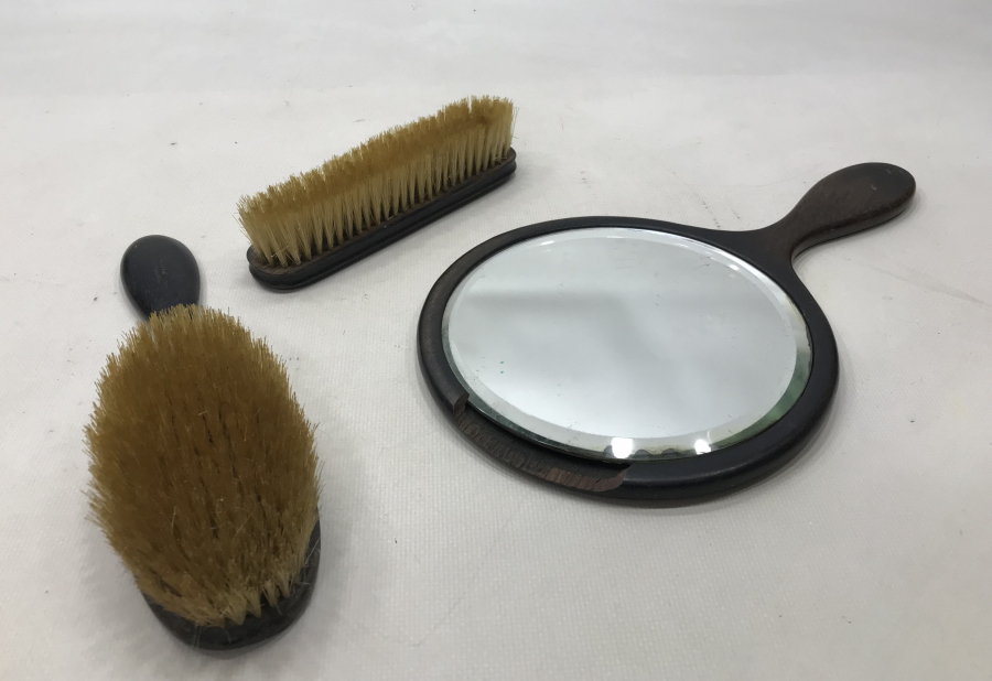 OSMANLI DÖNEMİ LEVANTEN İŞİ GÜMÜŞ İNSİYALLİ AYNA TARAK TAKIMI