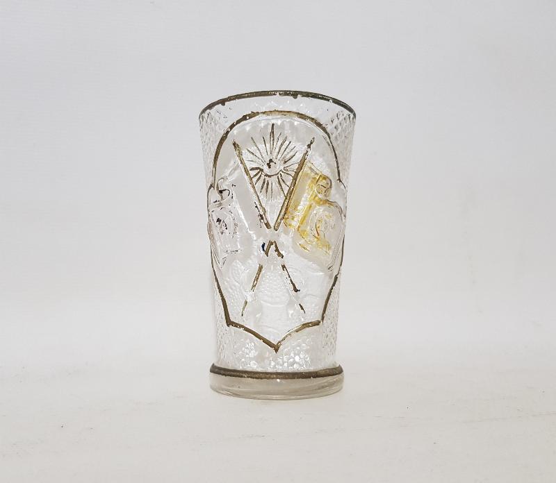 OSMANLI DÖNEMİ MEŞRUTİYET ARMALI VE OSMANLICA YAZILI NADİR BARDAK