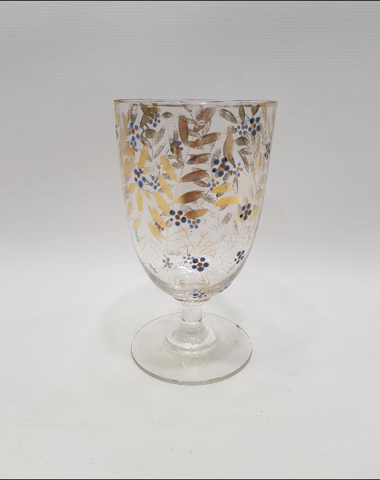 OSMANLI DÖNEMİ ÜZERİ ALTIN SIVAMA İŞÇİLİKLİ KRİSTAL KADEH