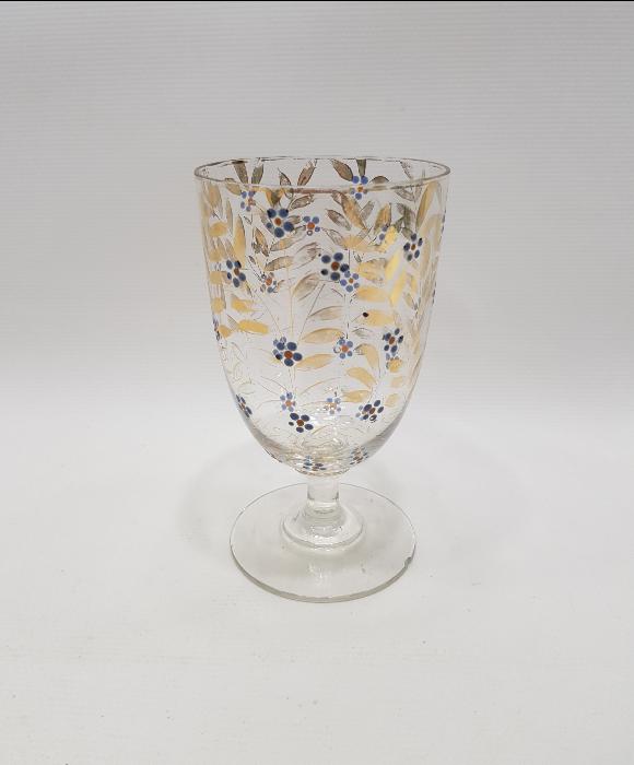 OSMANLI DÖNEMİ ÜZERİ ALTIN SIVAMA İŞÇİLİKLİ KRİSTAL KADEH