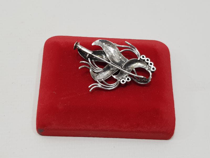 ÇOK NADİR FORMDA ANTİKA ELMAS BROŞ