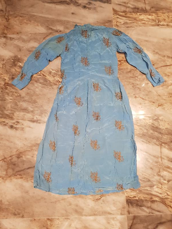 OSMANLI DÖNEMİ ALTIN SIRMA İŞLEMELİ NİŞANLIK ELBİSE