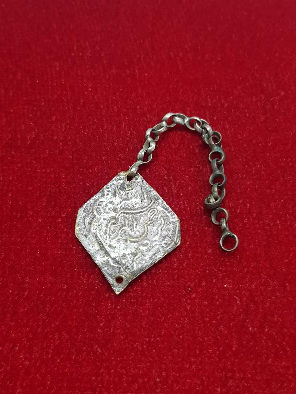 OSMANLI DÖNEMİ BESMELE YAZILI GÜMÜŞ KOLYE UCU