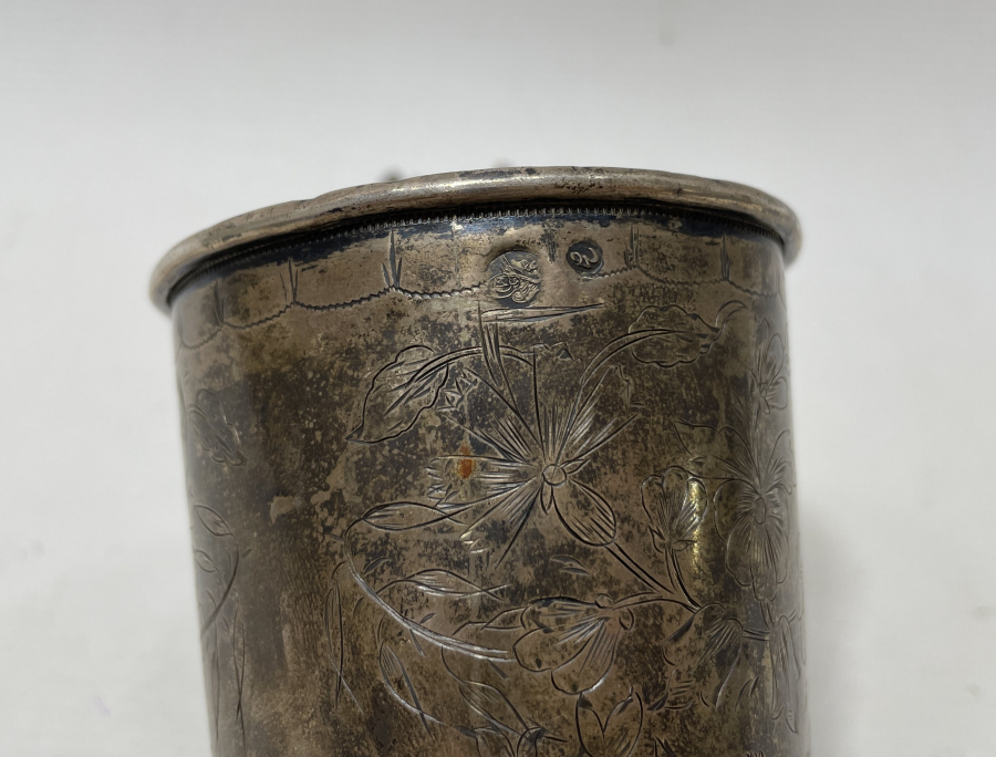 OSMANLI DÖNEMİ TUĞRALI GÜMÜŞ SU BARDAĞI