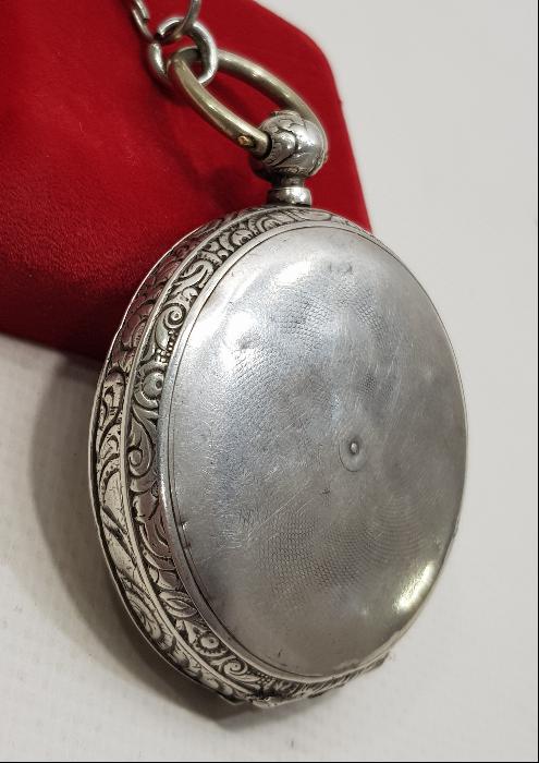 OSMANLI KADRANLI LE ROY MARKA GÜMÜŞ CEP SAATİ