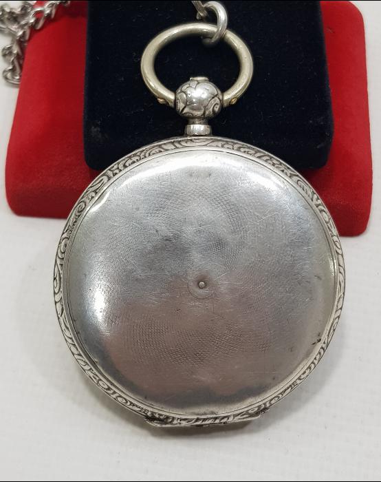 OSMANLI KADRANLI LE ROY MARKA GÜMÜŞ CEP SAATİ