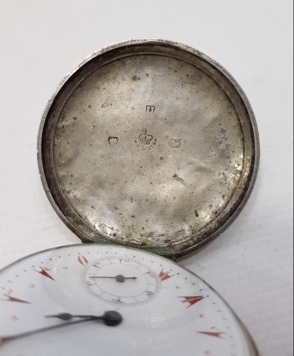 OSMANLI KADRANLI LE ROY MARKA GÜMÜŞ CEP SAATİ