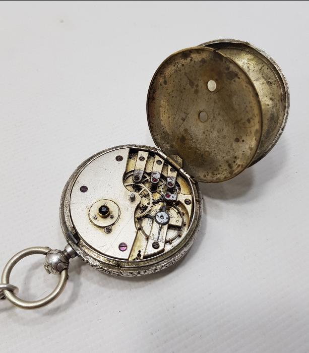 OSMANLI KADRANLI LE ROY MARKA GÜMÜŞ CEP SAATİ