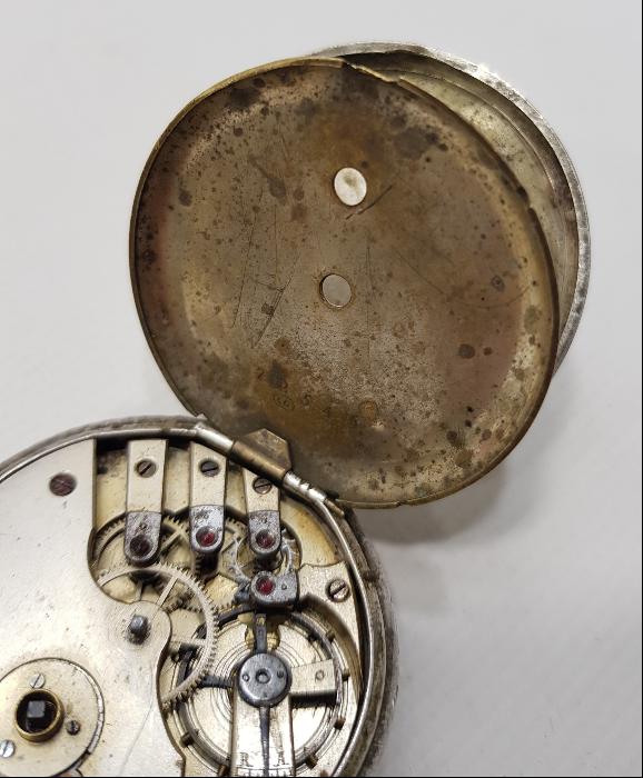 OSMANLI KADRANLI LE ROY MARKA GÜMÜŞ CEP SAATİ