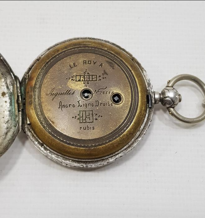 OSMANLI KADRANLI LE ROY MARKA GÜMÜŞ CEP SAATİ