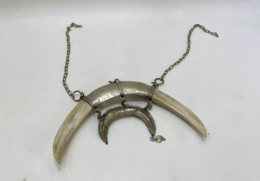 OSMANLI DÖNEMİ ÇİFT HİLALLİ MAMUL ŞAMAN İŞİ BÜYÜK BOY AT SÜSÜ