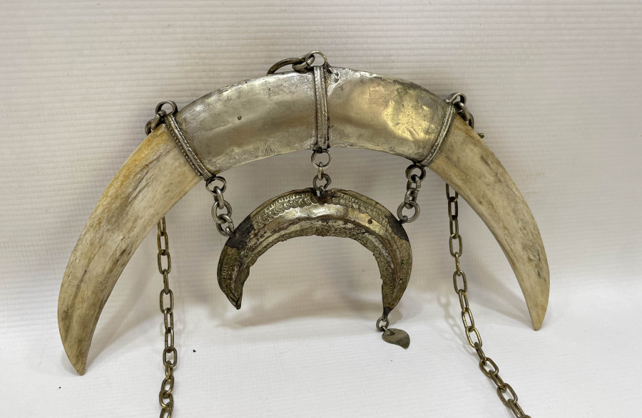 OSMANLI DÖNEMİ ÇİFT HİLALLİ MAMUL ŞAMAN İŞİ BÜYÜK BOY AT SÜSÜ