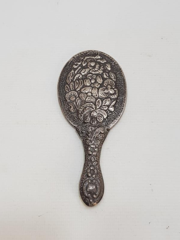 ANTİKA GÜMÜŞ EL AYNASI 