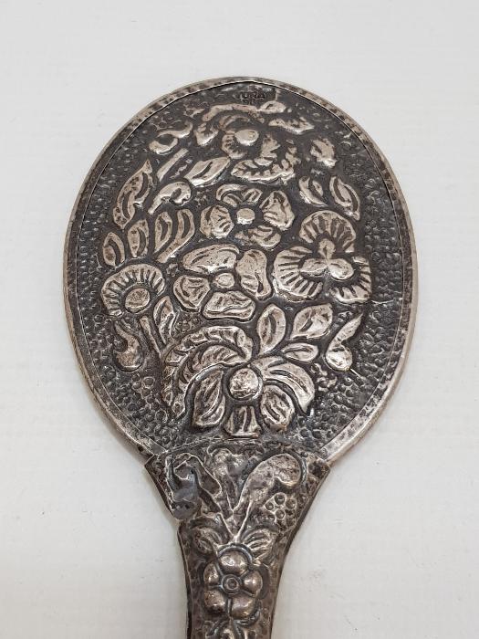 ANTİKA GÜMÜŞ EL AYNASI 