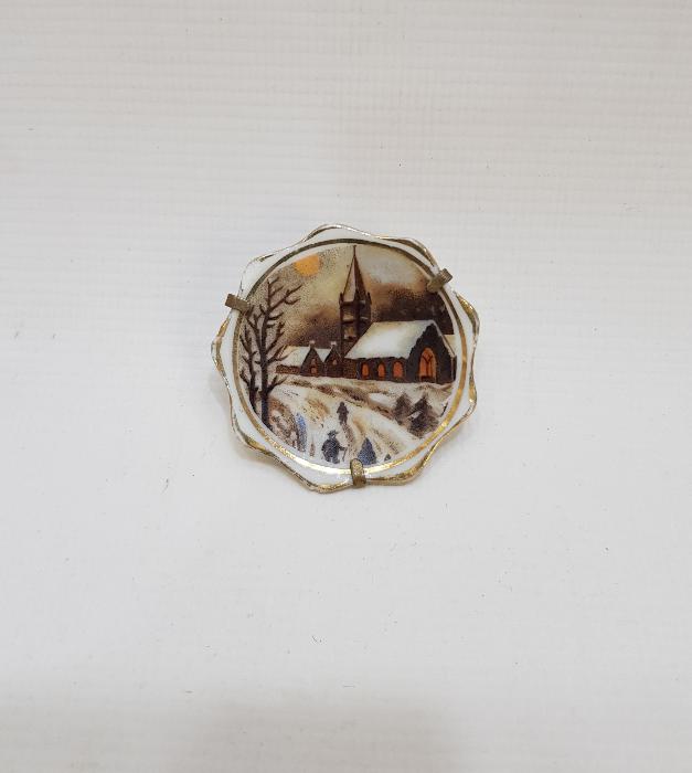 KIŞ TEMALI LIMOGES MARKA MİNİ DUVAR TABAĞI