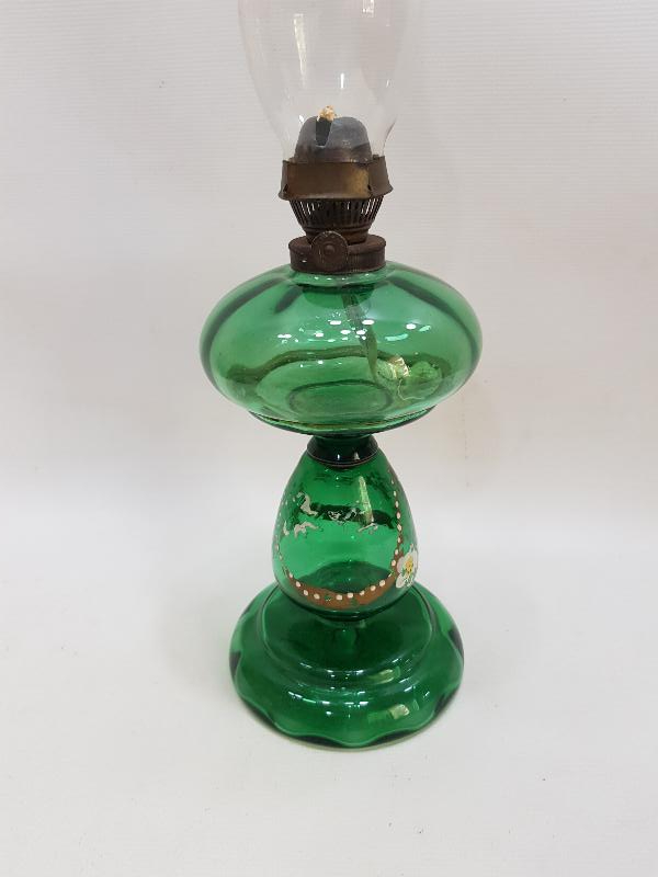 OSMANLI DÖNEMİ MİNE İŞÇİLİKLİ KOPARMA CAM LAMBA