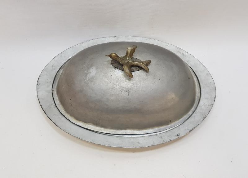 OSMANLICA DAMGALI VE KAPAK TUTAMACI KUŞLU BAKIR PİLAV SAHANI