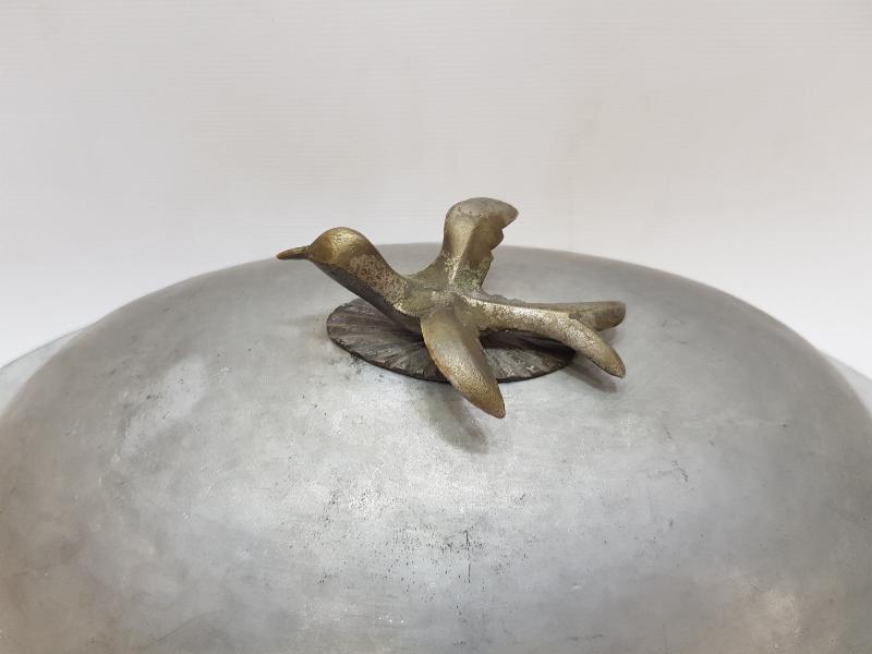 OSMANLICA DAMGALI VE KAPAK TUTAMACI KUŞLU BAKIR PİLAV SAHANI