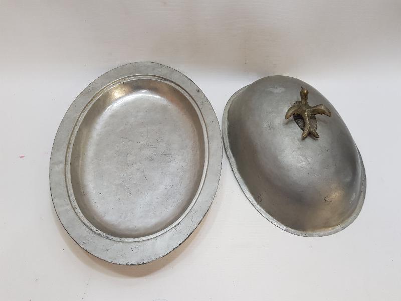 OSMANLICA DAMGALI VE KAPAK TUTAMACI KUŞLU BAKIR PİLAV SAHANI