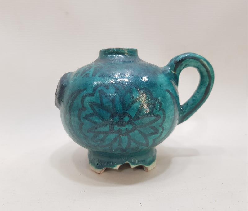 SANATÇI İŞİ OSMANLICA YADİGAR YAZILI KÜTAHYA SERAMİK LAMBA