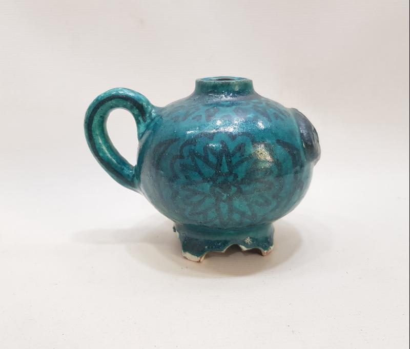 SANATÇI İŞİ OSMANLICA YADİGAR YAZILI KÜTAHYA SERAMİK LAMBA