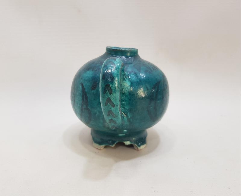 SANATÇI İŞİ OSMANLICA YADİGAR YAZILI KÜTAHYA SERAMİK LAMBA