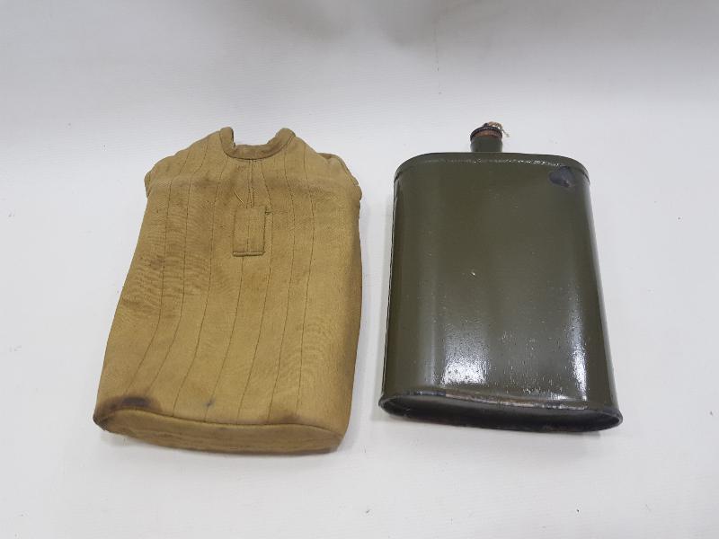 1. DÜNYA SAVAŞI ORJİNAL KILIFINDA EMAYE OSMANLI SUBAY MATARASI