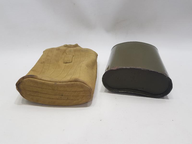 1. DÜNYA SAVAŞI ORJİNAL KILIFINDA EMAYE OSMANLI SUBAY MATARASI