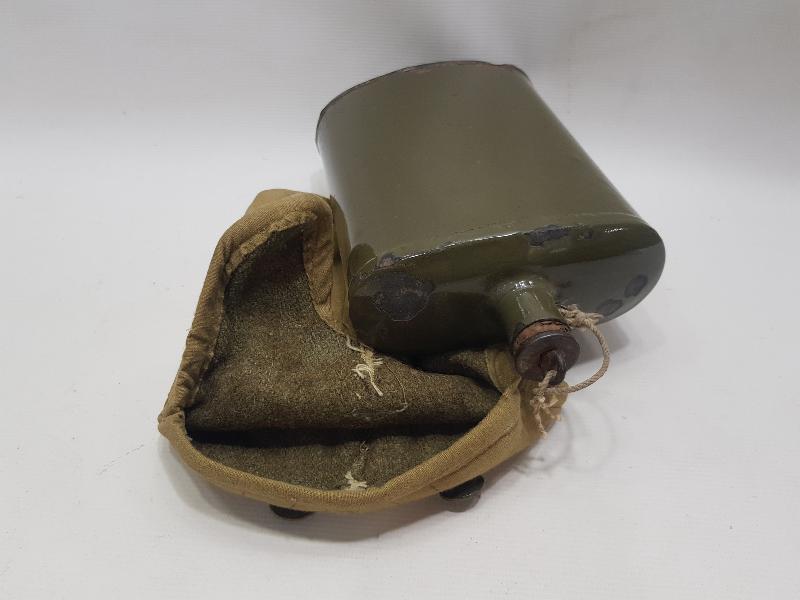 1. DÜNYA SAVAŞI ORJİNAL KILIFINDA EMAYE OSMANLI SUBAY MATARASI