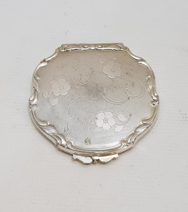 ANTİKA GÜMÜŞ KAPLAMA PUDRİYER