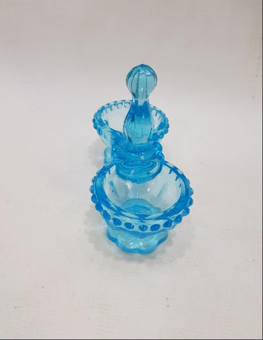 ANTİKA MAVİ KRİSTAL TUZLUK BAHARATLIK 