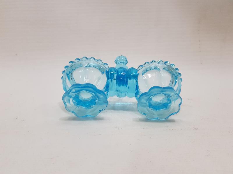 ANTİKA MAVİ KRİSTAL TUZLUK BAHARATLIK 