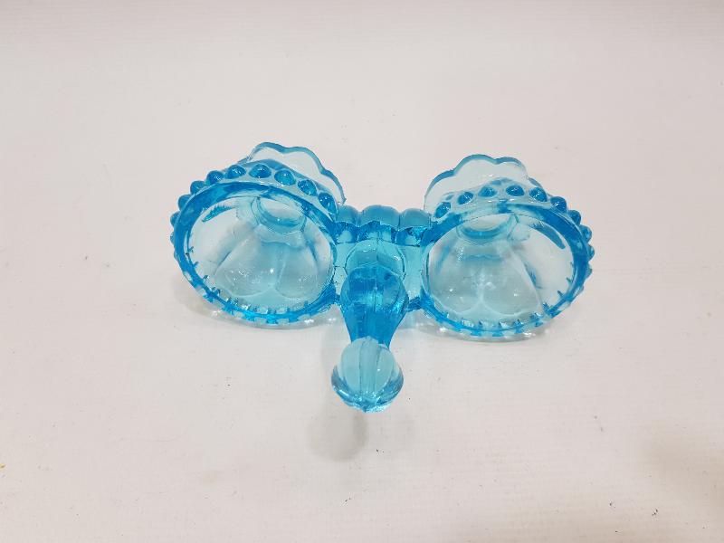 ANTİKA MAVİ KRİSTAL TUZLUK BAHARATLIK 