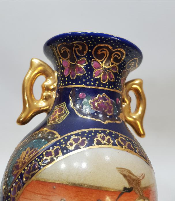 ANTİKA ORIENTAL SATSUMA PORSELEN VAZO