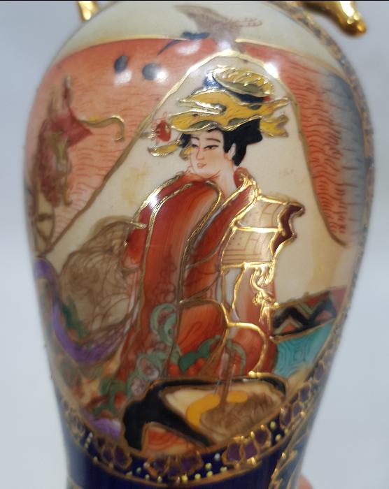 ANTİKA ORIENTAL SATSUMA PORSELEN VAZO