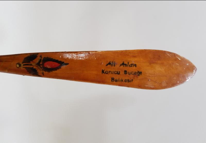 KÖK BOYALI YAVUZ SULTAN SELİM HAN RESİMLİ AHŞAP KAŞIK