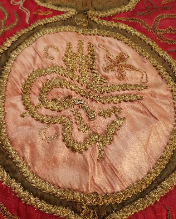 OSMANLI DÖNEMİ ESERİ İSTANBUL TUĞRALI TEPSİ ÖRTÜSÜ