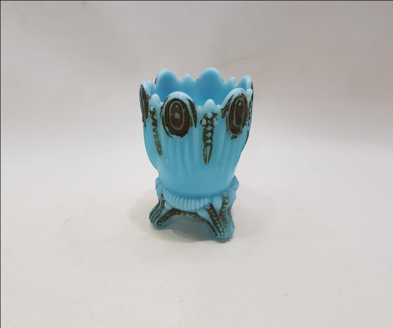 OSMANLI DÖNEMİ MAVİ RENKLİ OPAL BARDAK