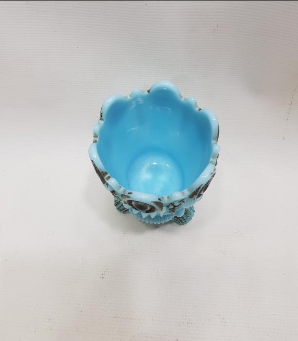 OSMANLI DÖNEMİ MAVİ RENKLİ OPAL BARDAK