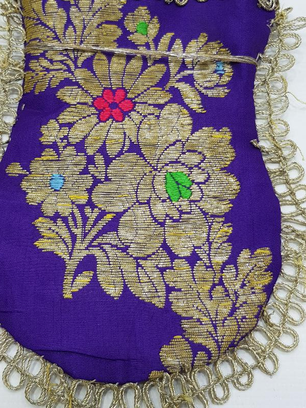 OSMANLI DÖNEMİ MOR RENKLİ İPEK ELMASİYE KESE
